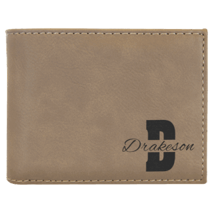 Leatherette Bi-Fold Wallet w/Flip ID Display