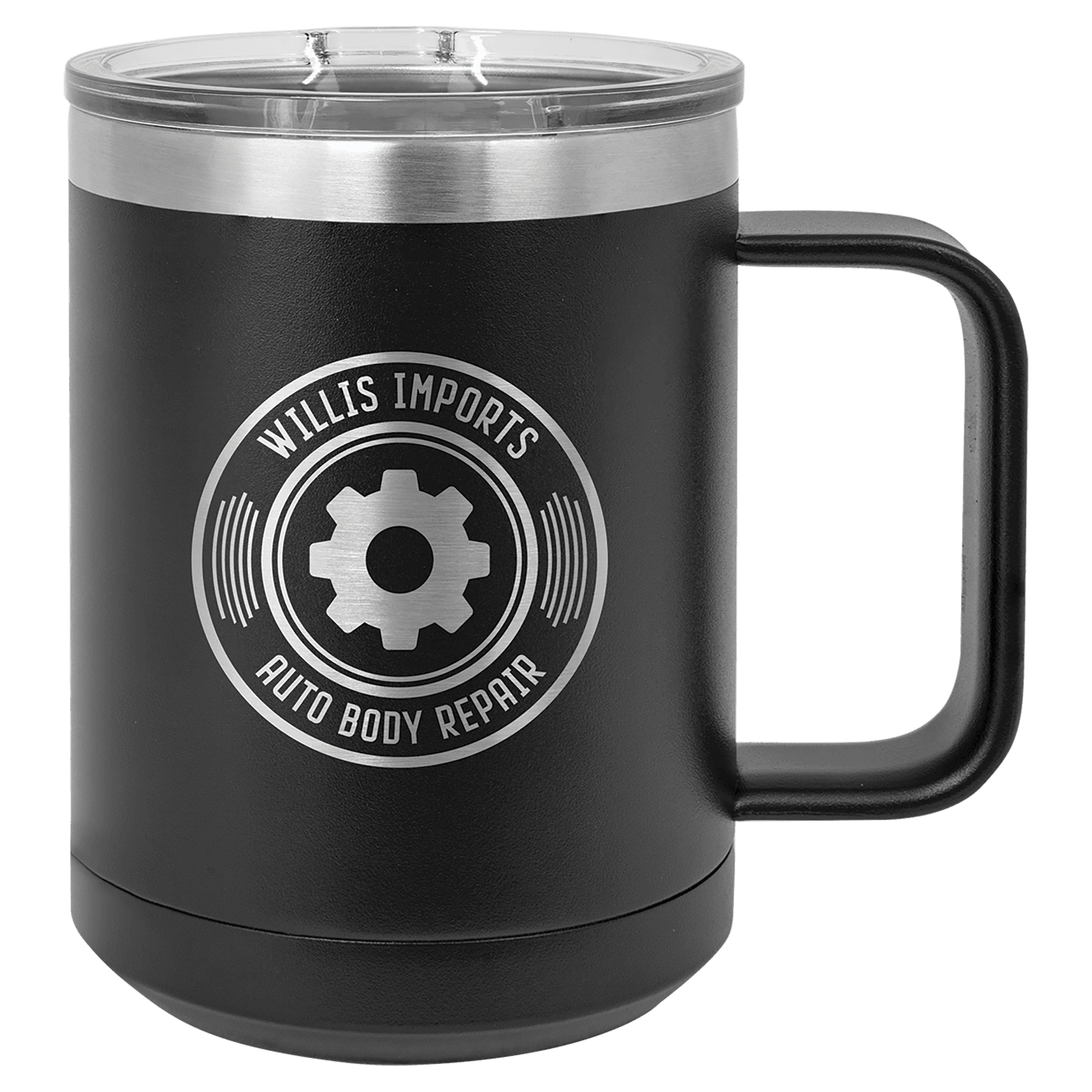 15 oz. Engraved Vacuum Insulated Mug with Slider Lid - Image 2